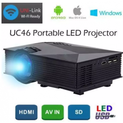 UNIC UC46 Portable 1080P 800x480 Resolution WiFi LED Projector